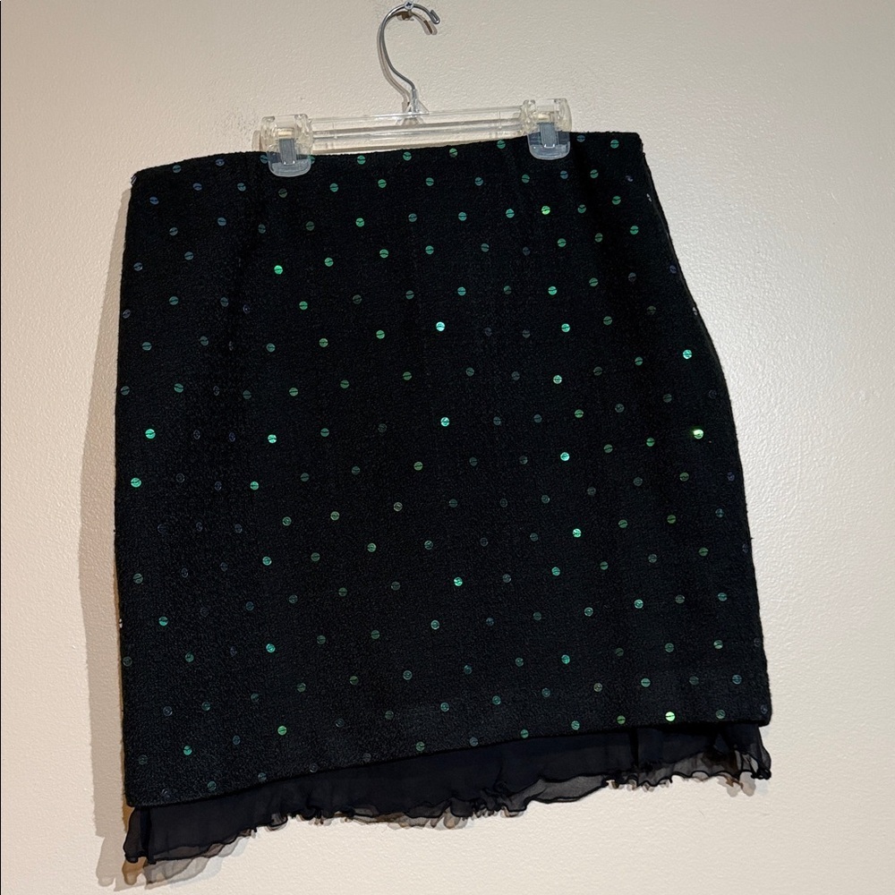 WD.NY Black Sequin Mini Skirt